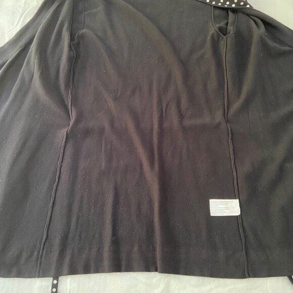 Danier Black Studded Cardigan With Belt Long Sleeve Open Front Womens XS - Picture 9 of 14
